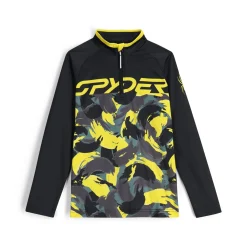Layers*Spyder Boys Camo Half Zip - Acid Yellow ACIDYELLOW
