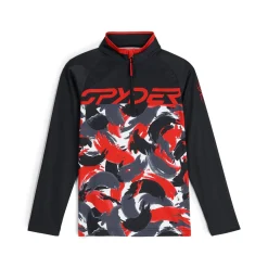 Layers*Spyder Boys Camo Half Zip - Red SPYDERRED