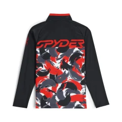Layers*Spyder Boys Camo Half Zip - Red SPYDERRED