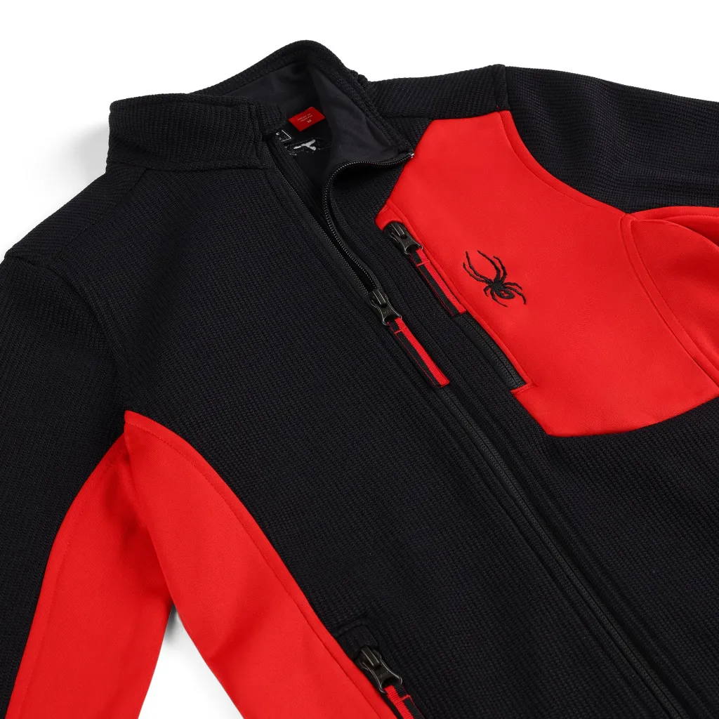 Fleece*Spyder Boys Full Zip Bandit - BLACK