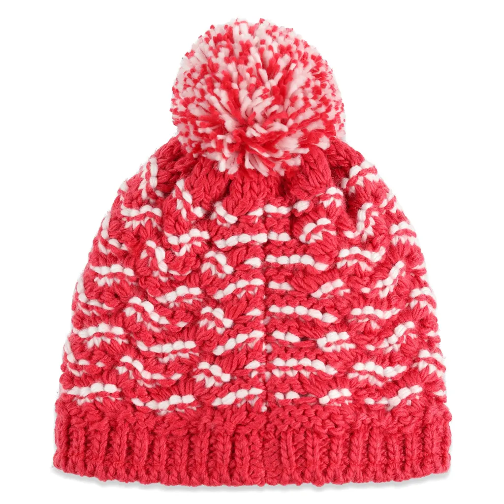 Hats*Spyder Girls Brrr Berry Pom - Prism Pink PRISMPINK