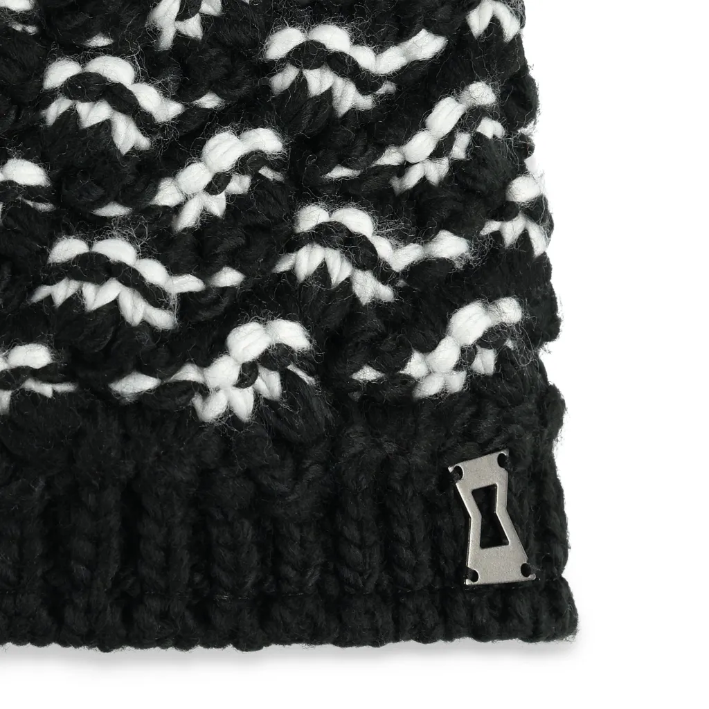 Hats*Spyder Girls Brrr Berry Pom - BLACK