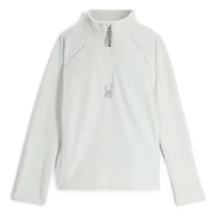 Fleece*Spyder Girls Shimmer Bug Half Zip - WHITE