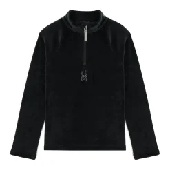Fleece*Spyder Girls Shimmer Bug Half Zip - BLACK