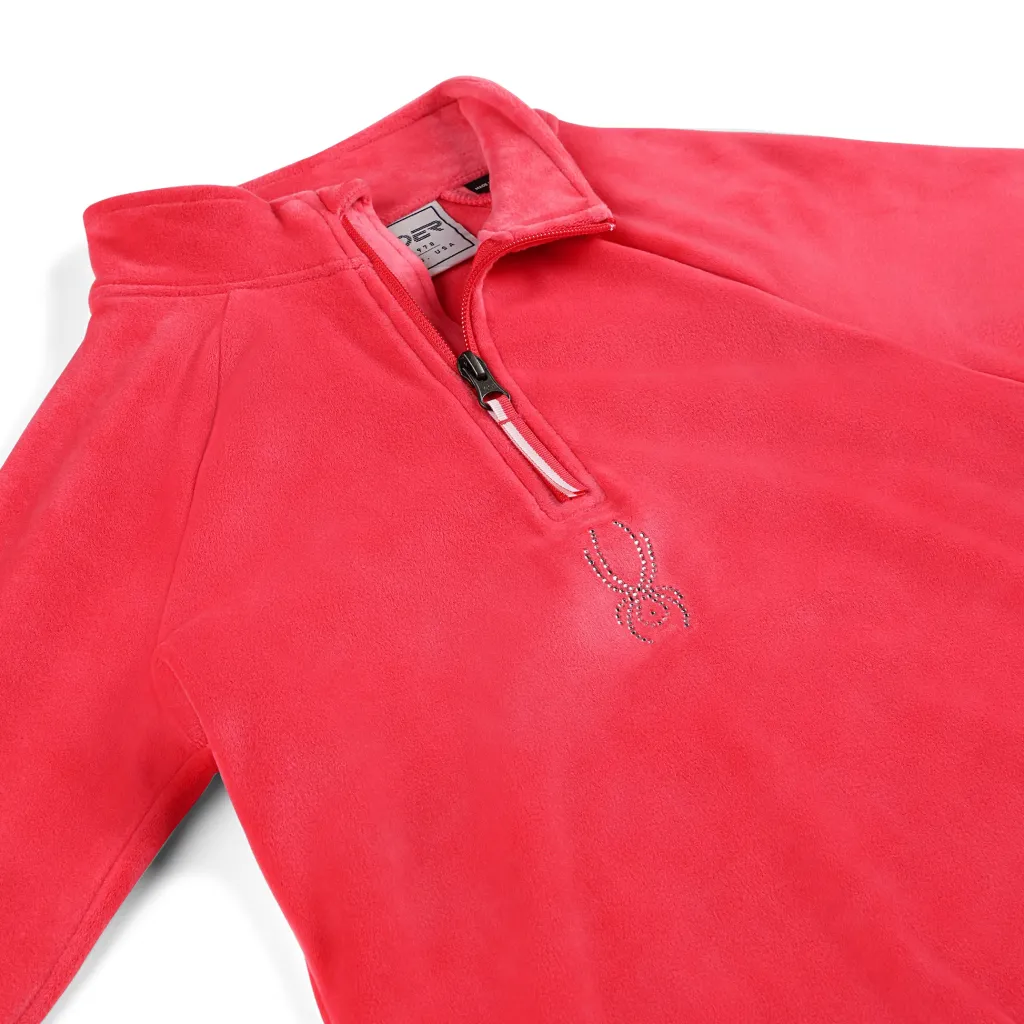 Fleece*Spyder Girls Shimmer Bug Half Zip - Prism Pink PRISMPINK