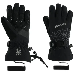 Gloves*Spyder Kids Overweb - BLACK