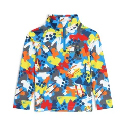 Layers*Spyder Little Boys Glacial Half Zip - Yeti Camo Aether Blue YETICAMOAETHERBLUE
