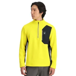 Midlayers | Fleece*Spyder Mens Bandit Half Zip - Acid Yellow ACIDYELLOW