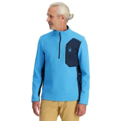 Midlayers | Fleece*Spyder Mens Bandit Half Zip - Aether Blue AETHERBLUE