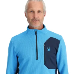 Midlayers | Fleece*Spyder Mens Bandit Half Zip - Aether Blue AETHERBLUE