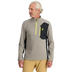 Midlayers | Fleece*Spyder Mens Bandit Half Zip - CONCRETE