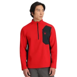Midlayers | Fleece*Spyder Mens Bandit Half Zip - Red SPYDERRED