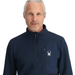 Midlayers | Fleece*Spyder Mens Bandit Half Zip - True Navy TRUENAVY