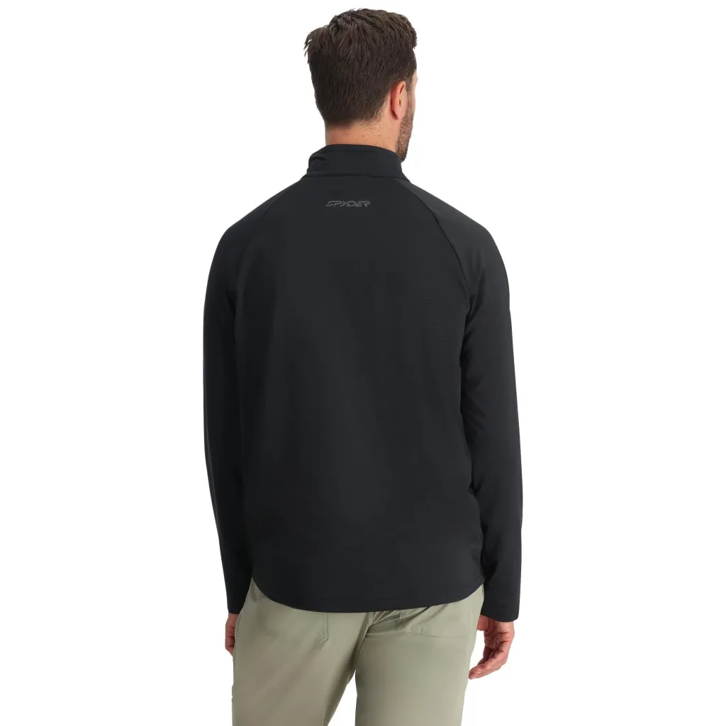 Midlayers | Fleece*Spyder Mens Gridweb Fleece Half Zip - BLACK