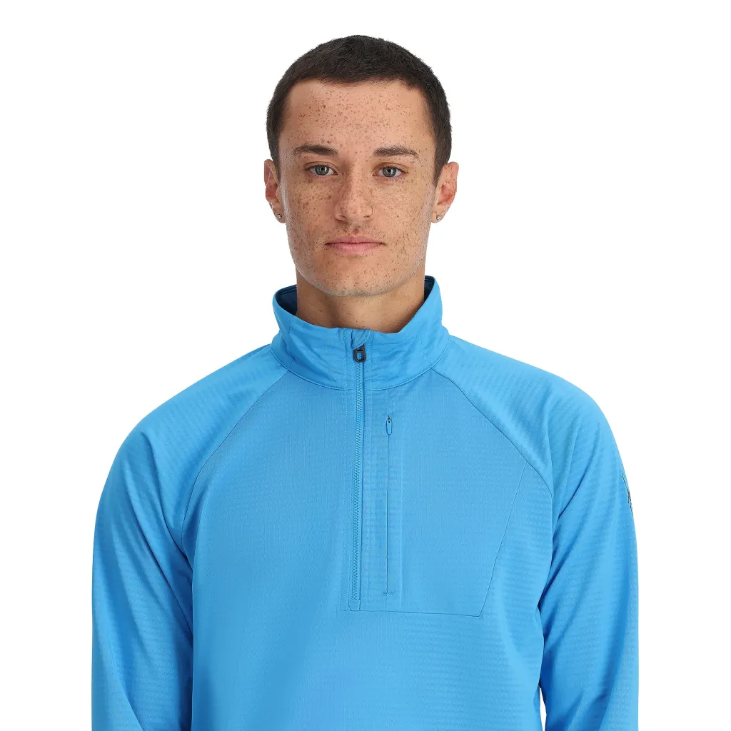 Midlayers | Fleece*Spyder Mens Gridweb Half Zip - Aether Blue AETHERBLUE