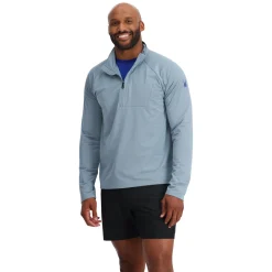 Fleece*Spyder Mens Gridweb Half Zip - Blue Fog BLUEFOG