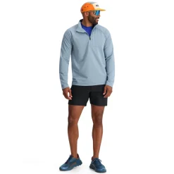 Fleece*Spyder Mens Gridweb Half Zip - Blue Fog BLUEFOG