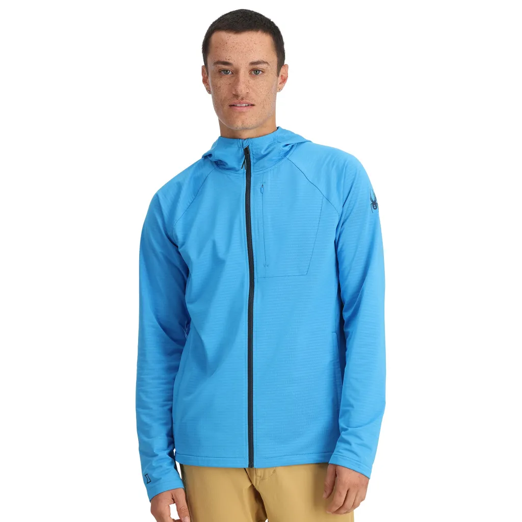 Midlayers | Fleece*Spyder Mens Gridweb Hoodie - Aether Blue AETHERBLUE
