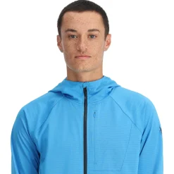 Midlayers | Fleece*Spyder Mens Gridweb Hoodie - Aether Blue AETHERBLUE