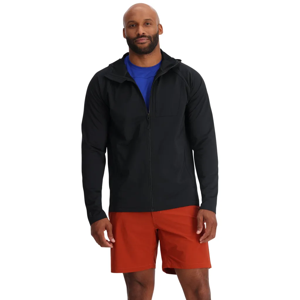 Midlayers | Fleece*Spyder Mens Gridweb Hoodie - BLACK