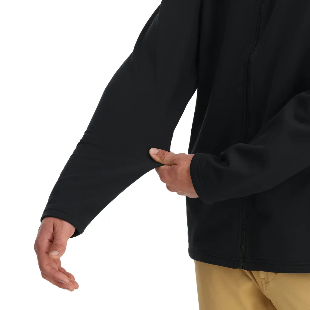 Midlayers | Fleece*Spyder Mens Gridweb Hoodie - BLACK