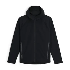 Midlayers | Fleece*Spyder Mens Gridweb Hoodie - BLACK