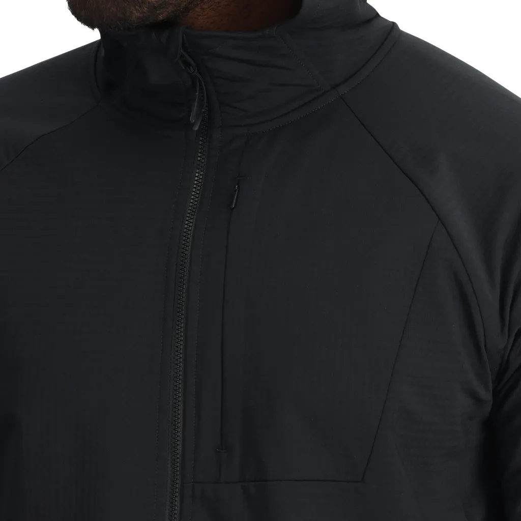 Midlayers | Fleece*Spyder Mens Gridweb Hoodie - BLACK