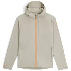 Midlayers | Fleece*Spyder Mens Gridweb Hoodie - CONCRETE