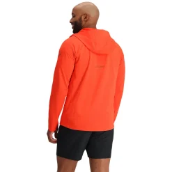 Fleece*Spyder Mens Gridweb Hoodie - Twisted Orange TWISTEDORANGE