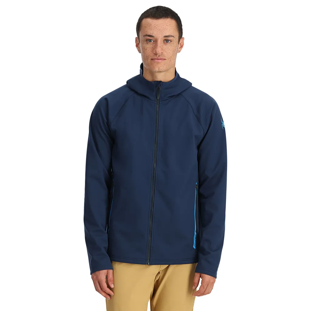 Midlayers | Fleece*Spyder Mens Gridweb ShellFleece™ Hoodie - True Navy TRUENAVY