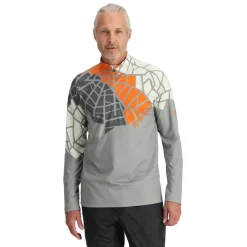 Midlayers | Resort*Spyder Mens Legacy Half Zip - CONCRETE