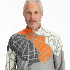 Midlayers | Resort*Spyder Mens Legacy Half Zip - CONCRETE