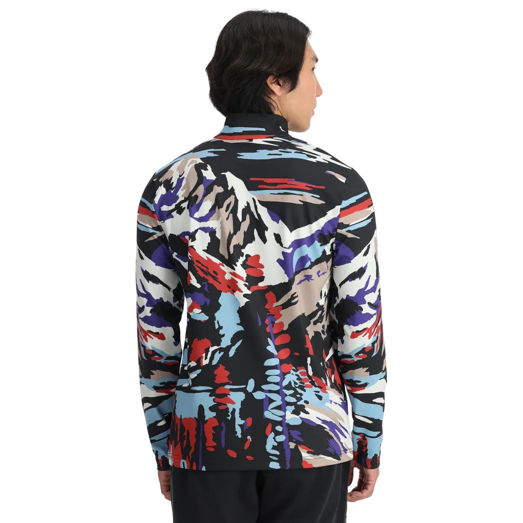 Midlayers | Freeski*Spyder Mens Podium Half Zip - Paint By Numbers Purple Flash PAINTBYNUMBERSPURPLEFLASH