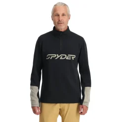 Midlayers | Fleece*Spyder Mens Speed Fleece Half Zip - BLACK