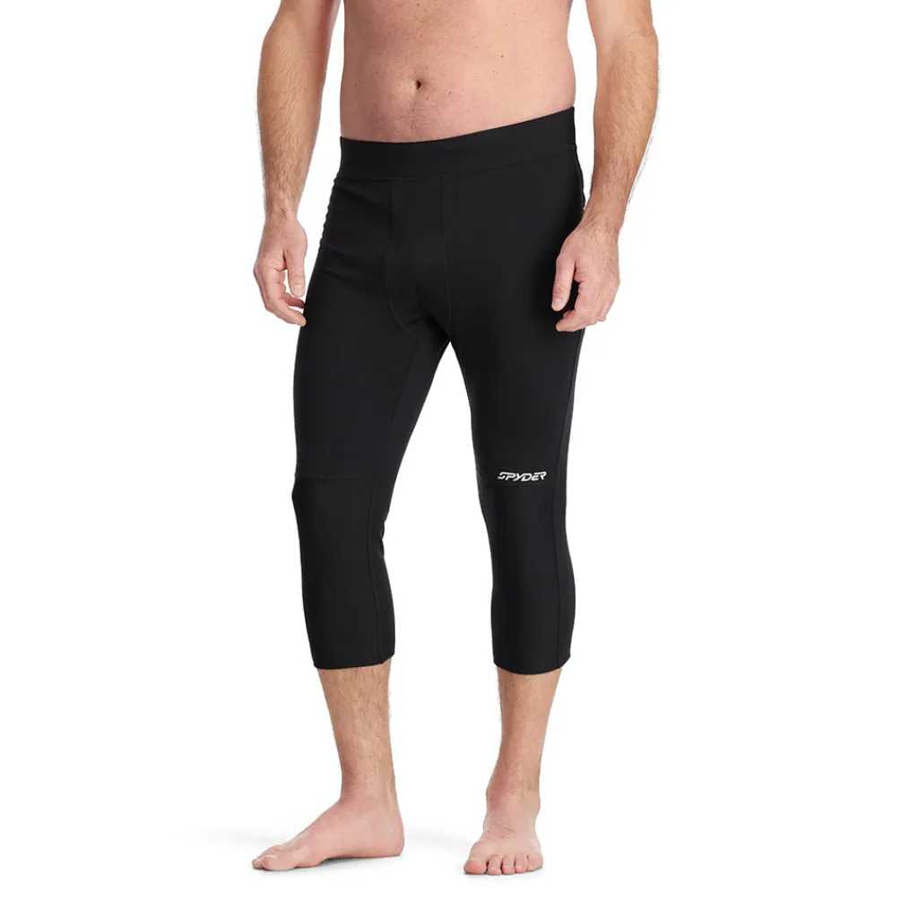 Baselayers*Spyder Mens Stretch Charger 3/4 Pant - BLACK