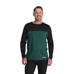 Baselayers*Spyder Mens Stretch Charger Crew - Cypress Green CYPRESSGREEN