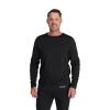 Baselayers*Spyder Mens Stretch Charger Crew - BLACK