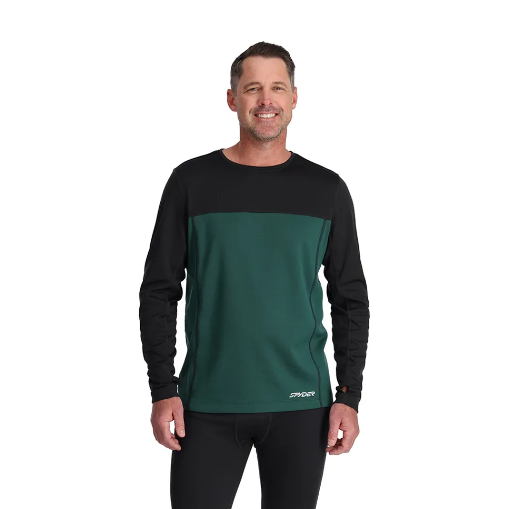 Baselayers*Spyder Mens Stretch Charger Crew - Cypress Green CYPRESSGREEN