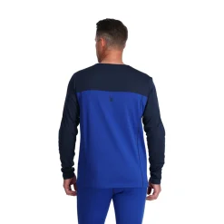 Baselayers*Spyder Mens Stretch Charger Crew - Electric Blue ELECTRICBLUE