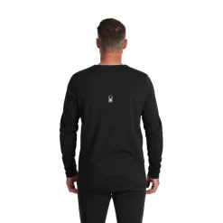 Baselayers*Spyder Mens Stretch Charger Crew - BLACK