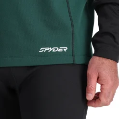Baselayers*Spyder Mens Stretch Charger Crew - Cypress Green CYPRESSGREEN