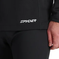 Baselayers*Spyder Mens Stretch Charger Crew - BLACK