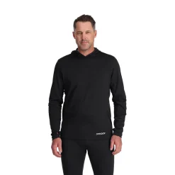 Baselayers | Freeski*Spyder Mens Stretch Charger Hoodie - BLACK