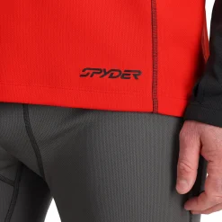 Baselayers*Spyder Mens Stretch Charger Hoodie - VOLCANO