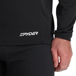 Baselayers | Freeski*Spyder Mens Stretch Charger Hoodie - BLACK