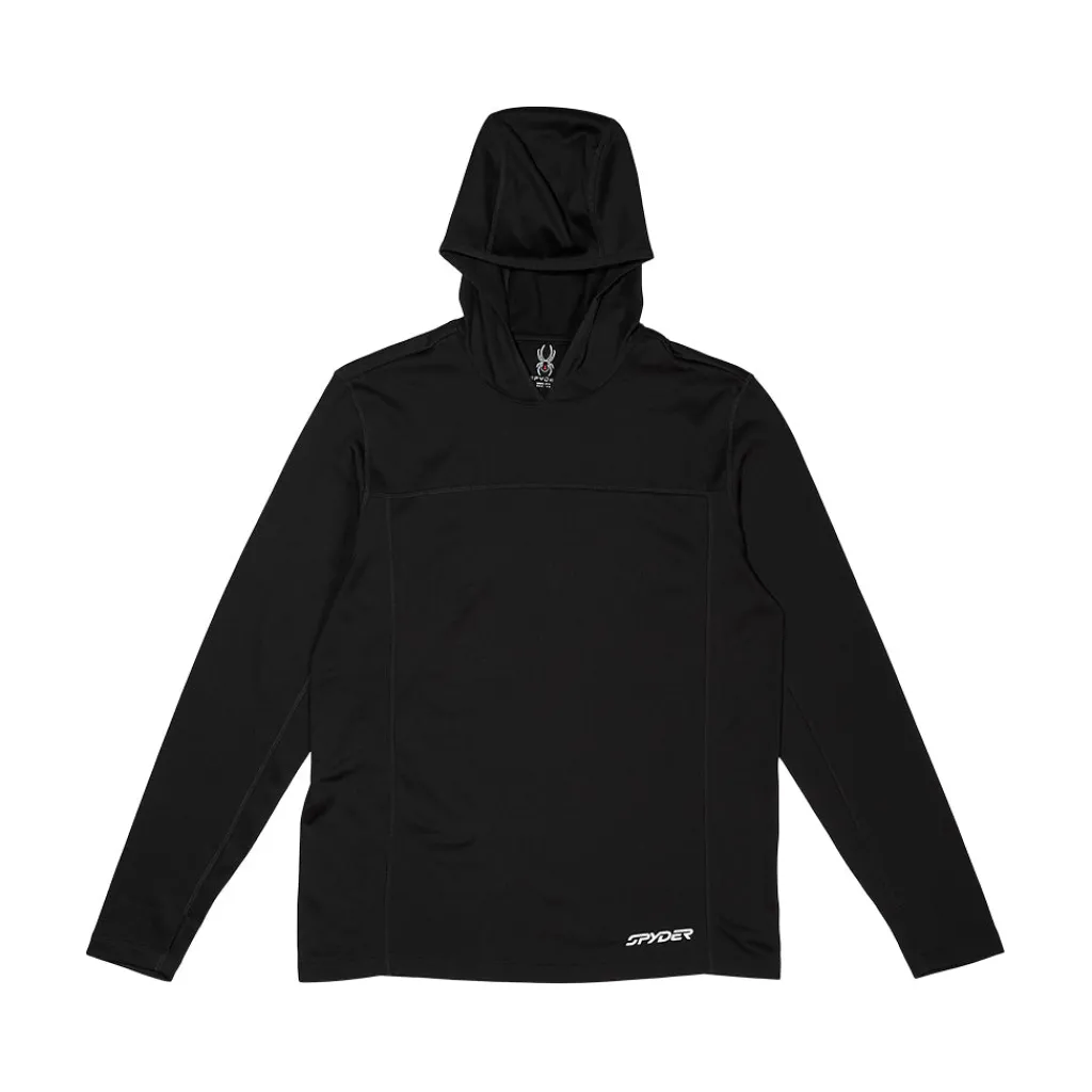 Baselayers | Freeski*Spyder Mens Stretch Charger Hoodie - BLACK