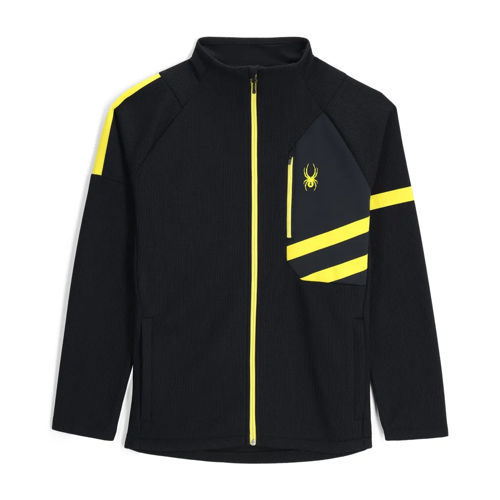 Midlayers | Fleece*Spyder Mens Wengen Bandit Full Zip - BLACK