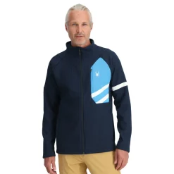 Midlayers | Fleece*Spyder Mens Wengen Bandit Full Zip - True Navy TRUENAVY