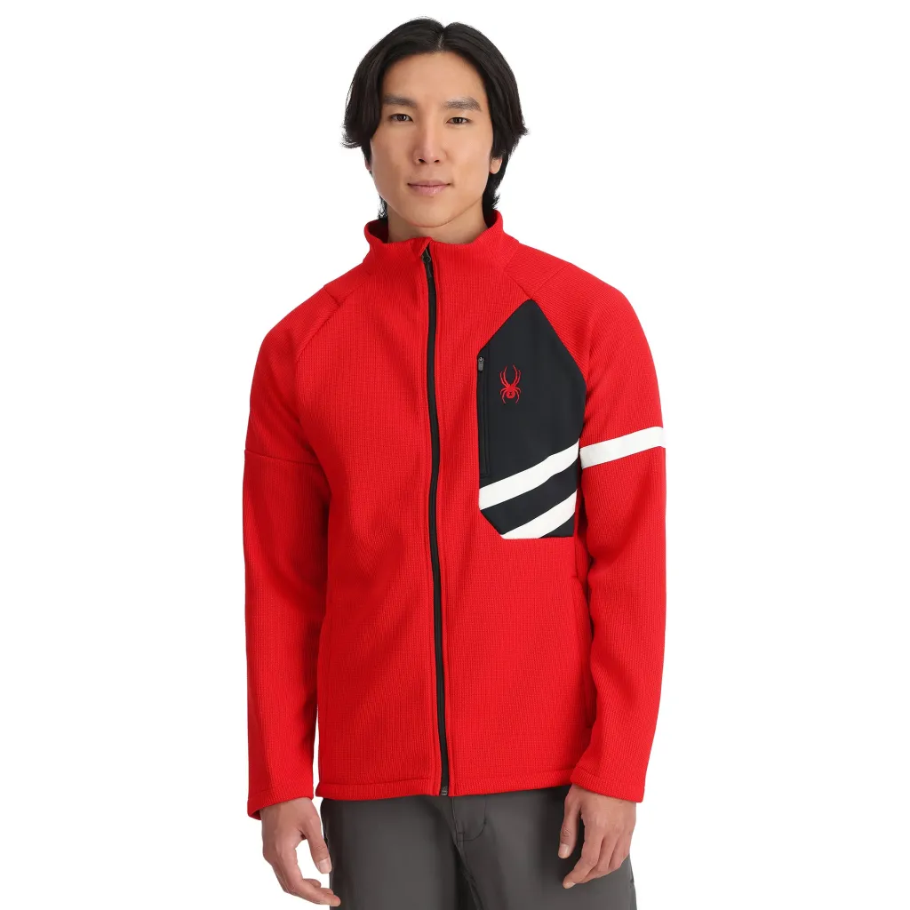Midlayers | Fleece*Spyder Mens Wengen Bandit Full Zip - Red SPYDERRED