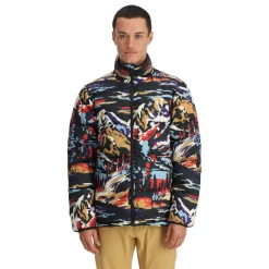 Midlayers | Down*Spyder Mens Windom Down Jacket - Paint By Numbers Purple Flash PAINTBYNUMBERSPURPLEFLASH